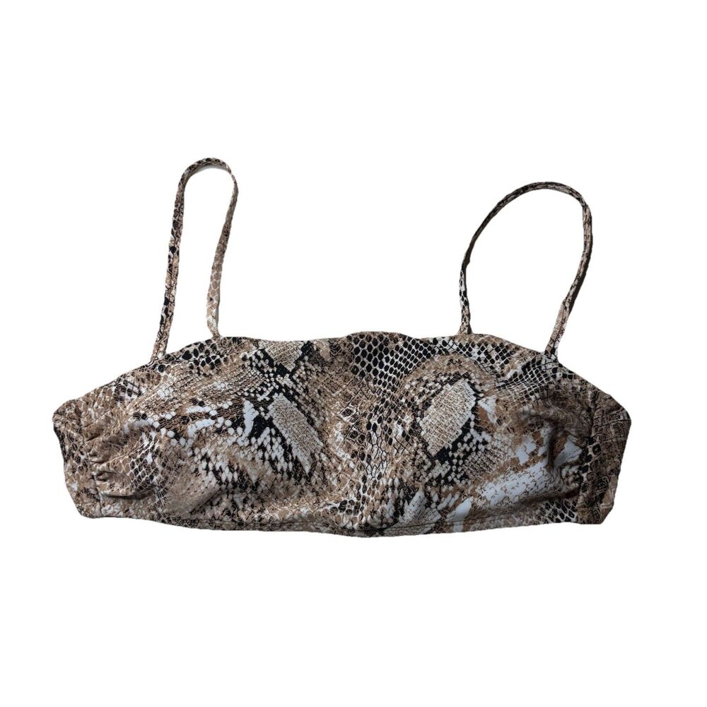 Time and Tru Bikini Animal Print Snakeskin Padded Adjustable Straps Size Small